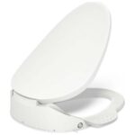 Kohler PureWash E750 Elongated Bidet Seat with Touchscreen Remote Control with Two Programmable User Presets, Continuously Heated Water, Front and Rear Wash Modes, Adjustable Water Temperature and Pressure, Automatically UV Light Self-Cleaning Stainless Steel Wand, Heated Seat, Warm-air Drying System, Carbon Filter, and LED Nightlight Technology White