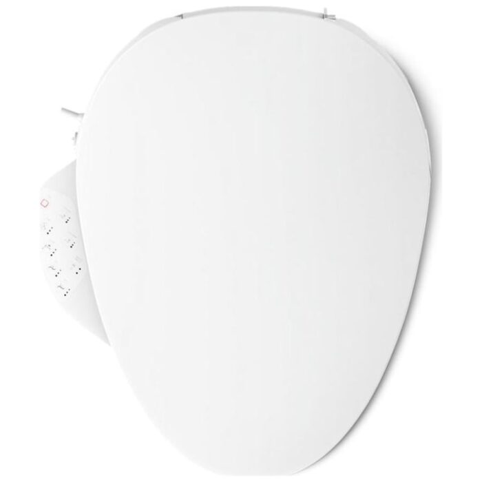 Kohler PureWash E750 Elongated Bidet Seat with Touchscreen Remote Control with Two Programmable User Presets, Continuously Heated Water, Front and Rear Wash Modes, Adjustable Water Temperature and Pressure, Automatically UV Light Self-Cleaning Stainless Steel Wand, Heated Seat, Warm-air Drying System, Carbon Filter, and LED Nightlight Technology White