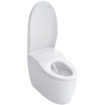 TOTO Neorest AS 0.8 / 1 GPF Dual Flush One Piece Elongated Chair Height Toilet with Integrated Smart Bidet Seat, Auto / Tornado Flush, PREMIST, and EWATER+ Cotton