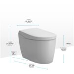 TOTO Neorest AS 0.8 / 1 GPF Dual Flush One Piece Elongated Chair Height Toilet with Integrated Smart Bidet Seat, Auto / Tornado Flush, PREMIST, and EWATER+ Cotton