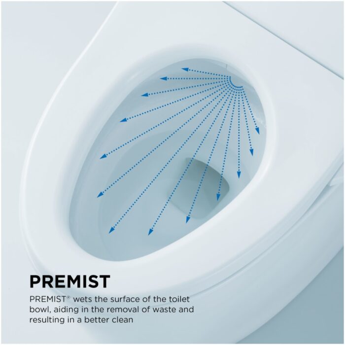 TOTO Neorest NX1 0.8 / 1 GPF Dual Flush Elongated Chair Height Toilet with Integrated Smart Bidet Seat, Tornado Flush, PREMIST, CEFIONTECT, and EWATER+