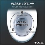 TOTO Aquia IV 0.9 / 1.28 GPF Dual Flush Two Piece Elongated Chair Height Toilet with Washlet+ S7A Auto Open / Flush Bidet Seat and Push Button Flush