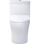 TOTO Aquia IV 0.9 / 1.28 GPF Dual Flush Two Piece Elongated Chair Height Toilet with Washlet+ S7A Auto Open / Flush Bidet Seat and Push Button Flush