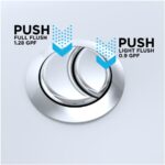 TOTO Aquia IV 0.9 / 1.28 GPF Dual Flush Two Piece Elongated Chair Height Toilet with Washlet+ S7A Auto Open / Flush Bidet Seat and Push Button Flush