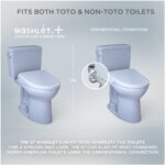 TOTO S7A Washlet Elongated Bidet Toilet Seat with EWATER+ Wand / Bowl Cleaning, Auto Open / Close Contemporary Lid, and Auto Flush Compatible