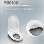 TOTO S7A Washlet Elongated Bidet Toilet Seat with EWATER+ Wand / Bowl Cleaning, Auto Open / Close Contemporary Lid, and Auto Flush Compatible