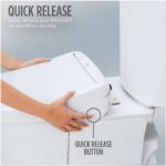 TOTO S7A Washlet Elongated Bidet Toilet Seat with EWATER+ Wand / Bowl Cleaning, Auto Open / Close Contemporary Lid, and Auto Flush Compatible