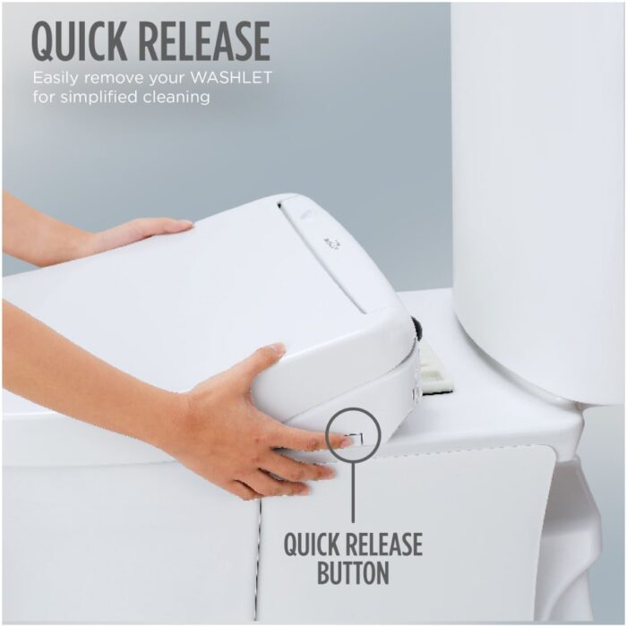 TOTO S7A Washlet Elongated Bidet Toilet Seat with EWATER+ Wand / Bowl Cleaning, Auto Open / Close Contemporary Lid, and Auto Flush Compatible Cotton
