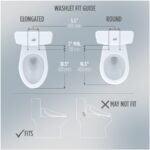 TOTO S7A Washlet Elongated Bidet Toilet Seat with EWATER+ Wand / Bowl Cleaning, Auto Open / Close Contemporary Lid, and Auto Flush Compatible