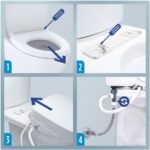 TOTO S7A Washlet Elongated Bidet Toilet Seat with EWATER+ Wand / Bowl Cleaning, Auto Open / Close Contemporary Lid, and Auto Flush Compatible