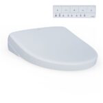 TOTO S7A Washlet Elongated Bidet Toilet Seat with EWATER+ Wand / Bowl Cleaning, Auto Open / Close Contemporary Lid, and Auto Flush Compatible