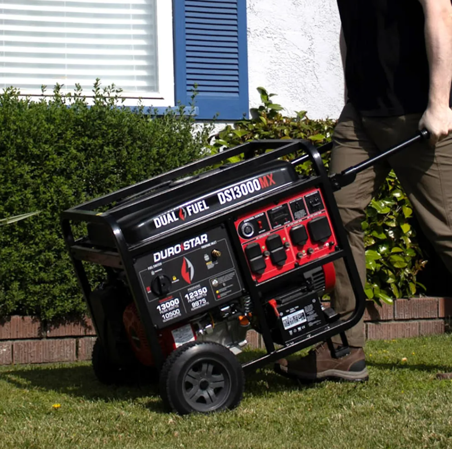 DUROSTAR 13000 WATT PUSH BUTTON START DUAL FUEL PORTABLE GENERATOR